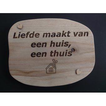 Liefde thuis teak klein