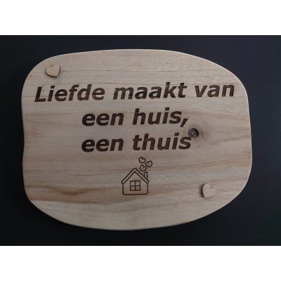 Liefde thuis teak klein